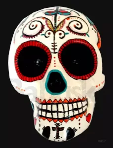 Calavera Mexicana Ojos rojos