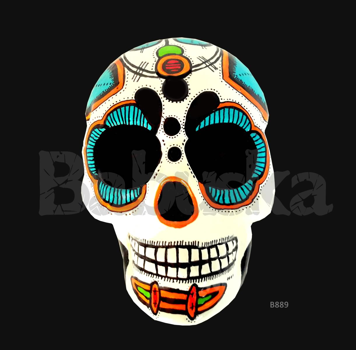 Lunares Calavera mexicana Babuska B889