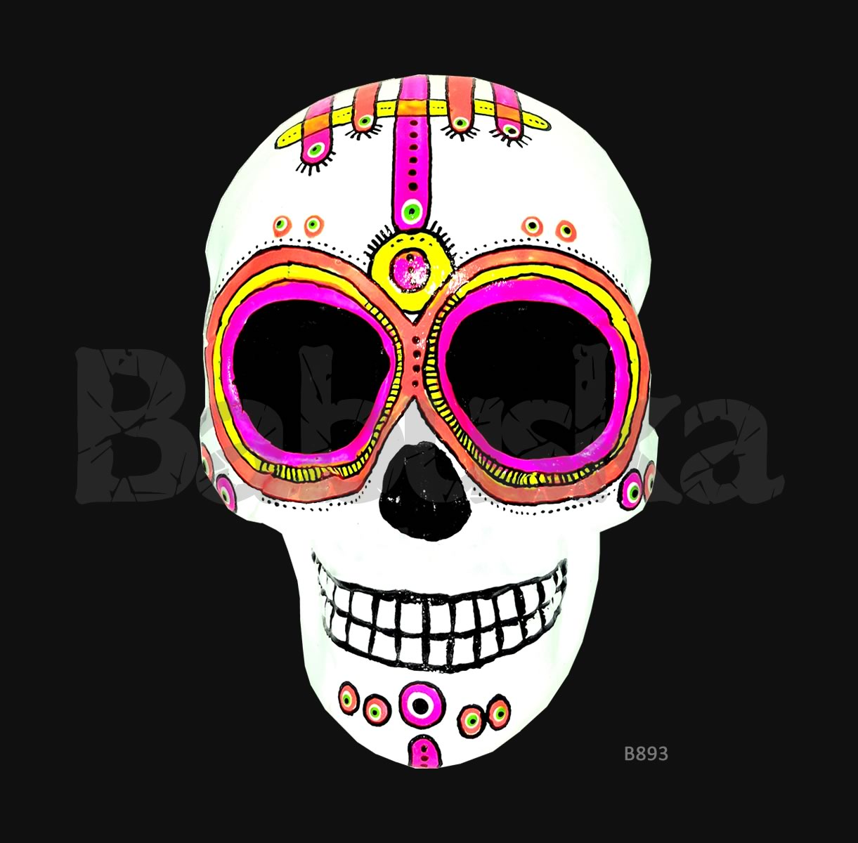 Ojitos Calavera mexicana Babuska B893